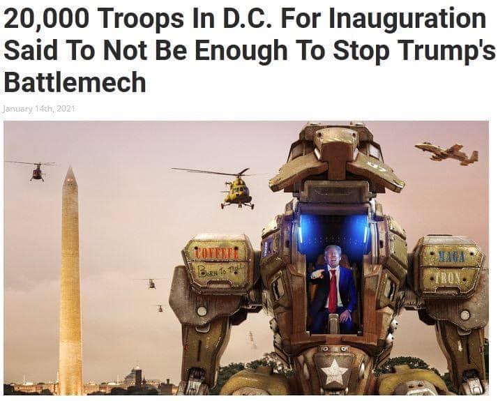 MAGATRON - 20k troops not enought o stop Trumps's battlemech!